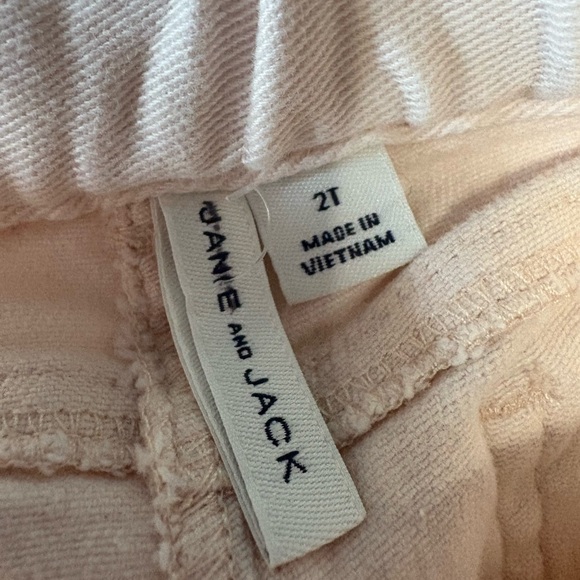 Janie and Jack Jean Light Pink Ruffle wide leg girls size 2t pants - Picture 4 of 4